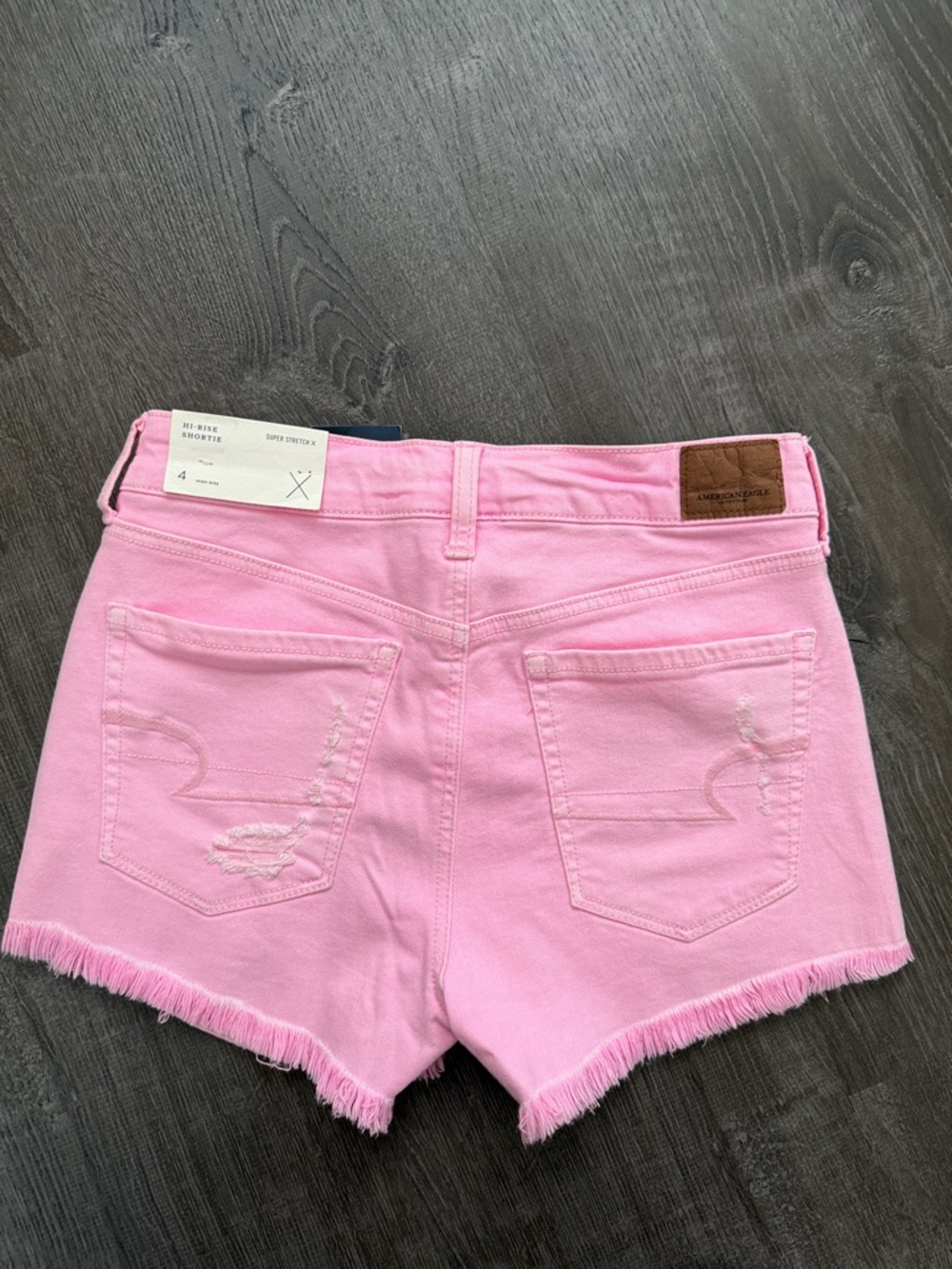 American Eagle Outfitters Pink Distressed Denim Shorts - Picture 6 of 6